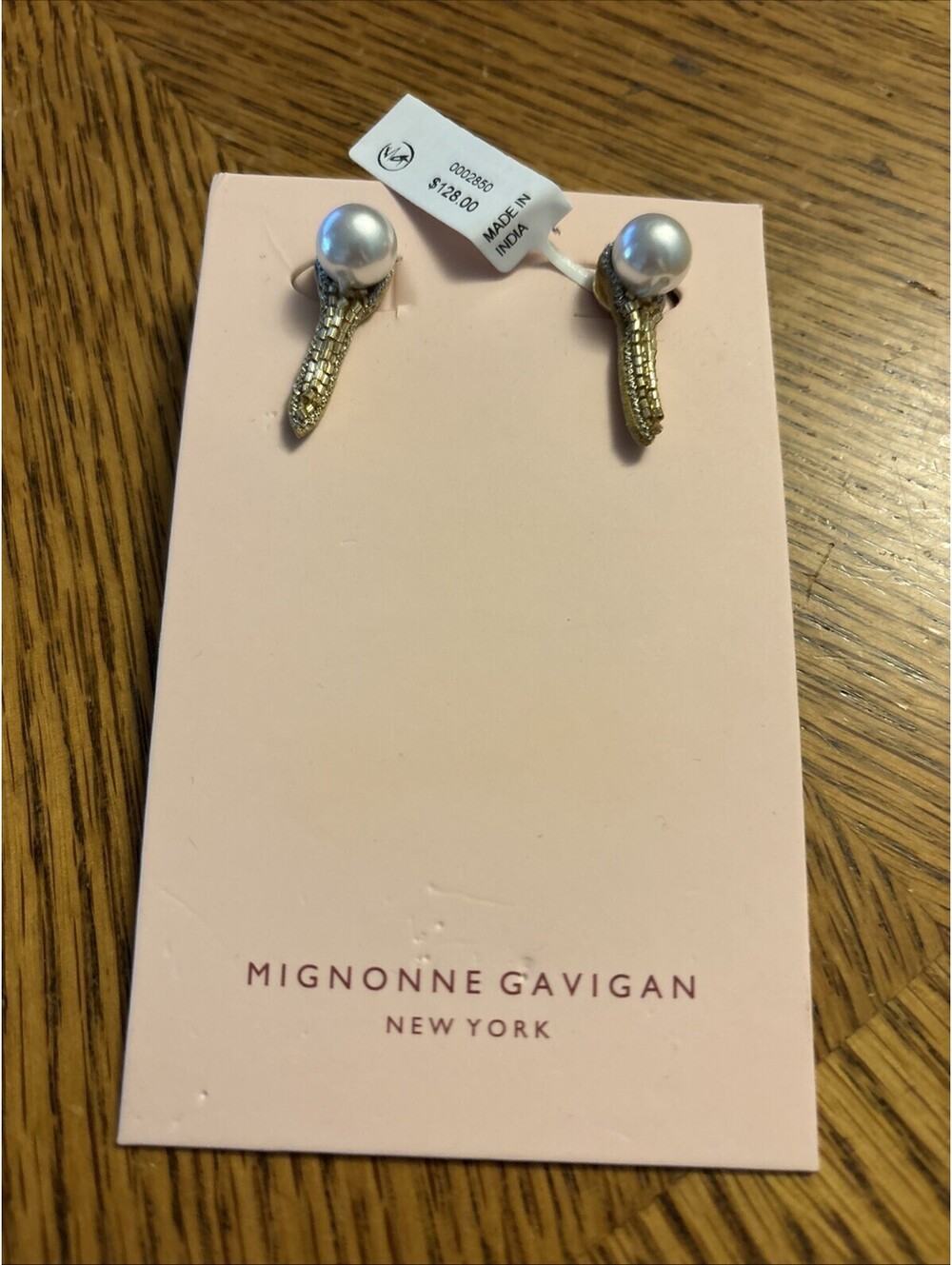 Mignonne Gavigan Beaded Golf Tee Stud Earrings, $125, BRAND NEW, Golfballs J228